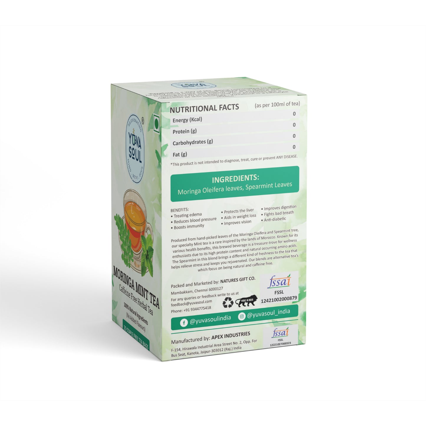 Moringa Mint Tea Bags