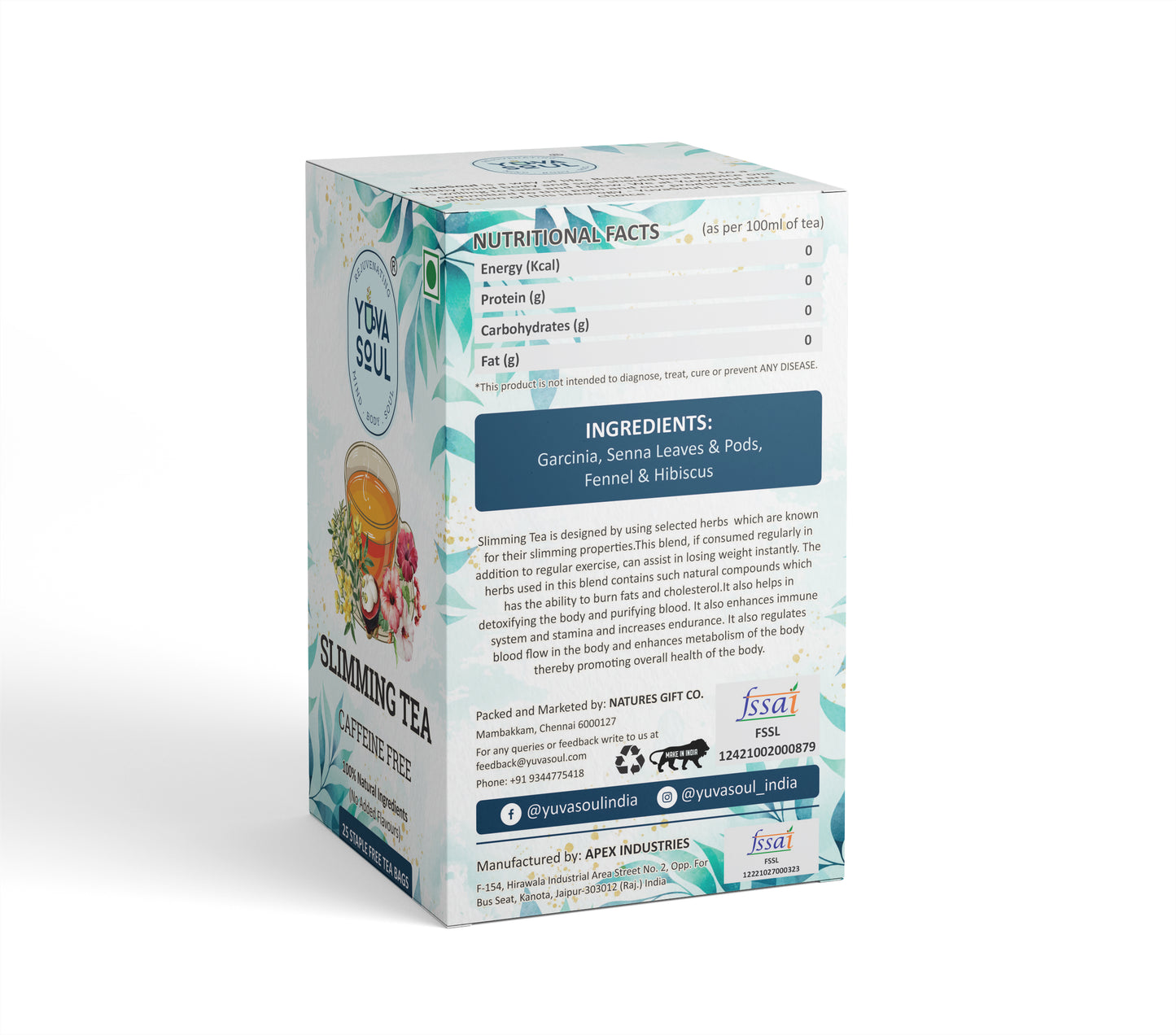 Destress Tea & Slimming Tea Combo 25 Tea Bags each