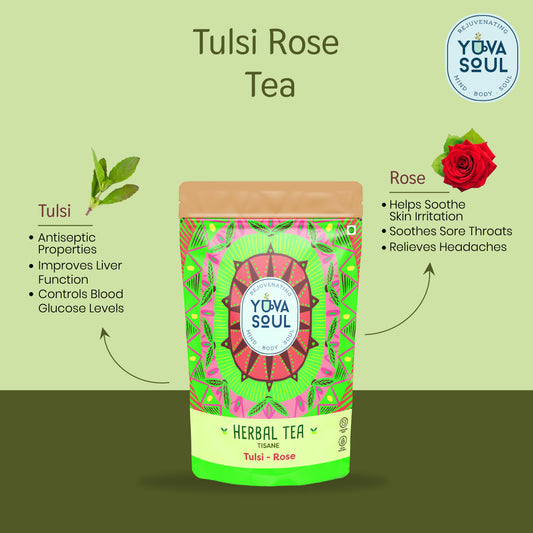 Combo of Tulsi Rose Tea & Chamomile Mint Tea combo 50 gms each