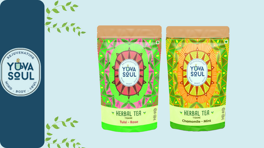 Combo of Tulsi Rose Tea & Chamomile Mint Tea combo 50 gms each