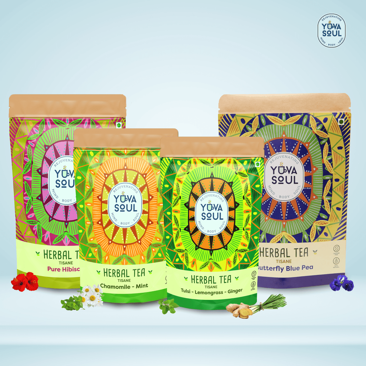 Caffeine-Free Tea Combo (Pack of 4)