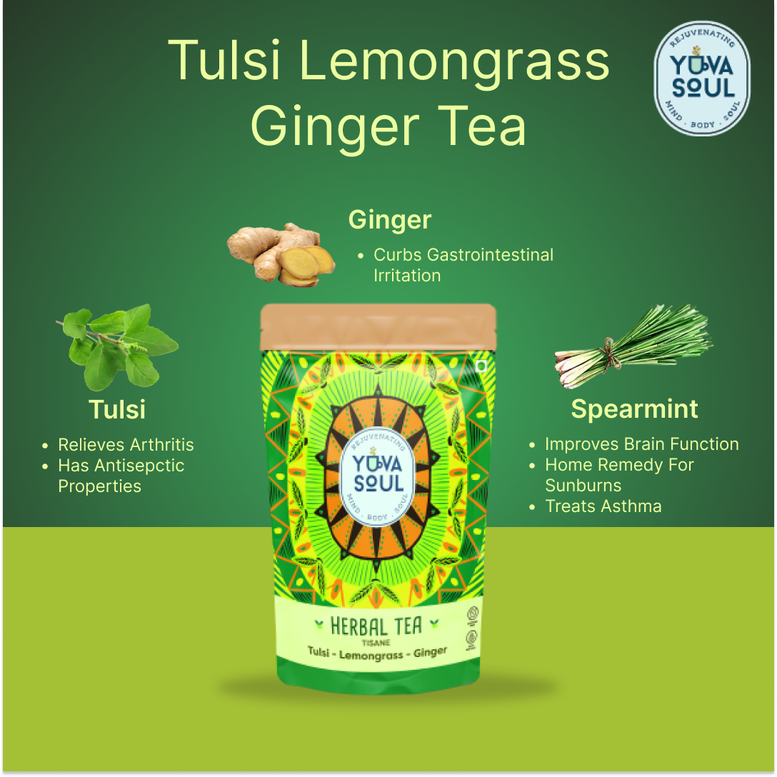 Tulsi Lemongrass Ginger Tea- Loose Leaves