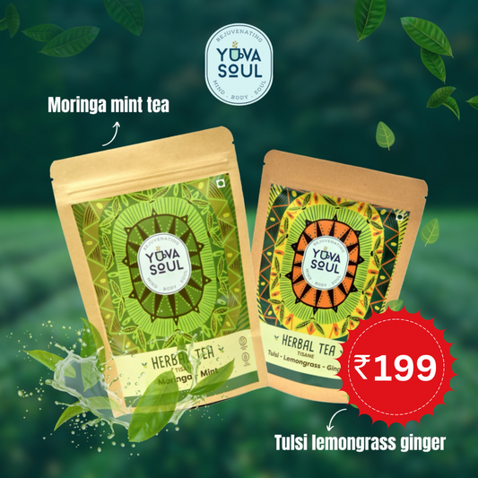 Tulsi Lemon Ginger & Moringa Mint Tea (50gm)